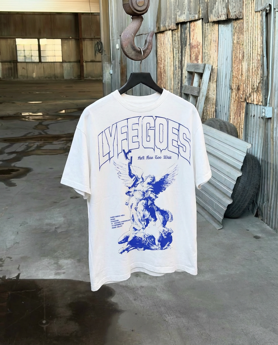 Lyfe Goes- Saint Micheal T shirt LA colorway