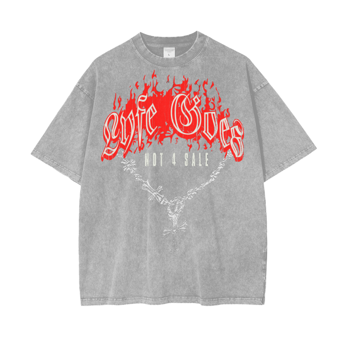 Lyfe Goes “Chrome” premium vintage wash tee