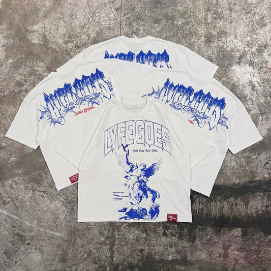 Lyfe Goes- Saint Micheal T shirt LA colorway