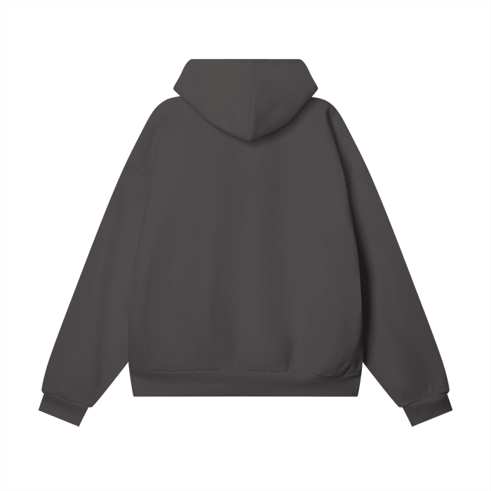 Lyfe Goes 
Minimalist monogram “logo” 
Heavyweight box Hoodie
Black/Gray versions