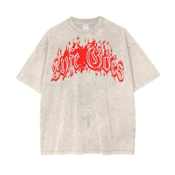 Lyfe Goes “Chrome” premium vintage wash tee